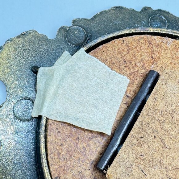 Hollywood Regency Ornate Gold Tone Oval Filigree Picture Frame Italy 4.5" - Picture 5 of 14